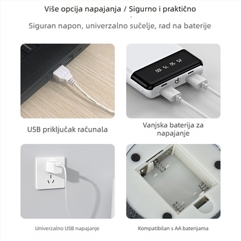 Prilagođena baza noćne lampe s imitacijom drva, dodirni daljinski upravljač, okrugla akrilna konstrukcija, sedmobarvno svjetlo.