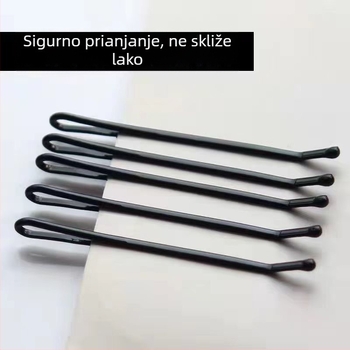 Klip za kosu s jednim barom, za makeup umjetnike, debeli i čvrsti, crni