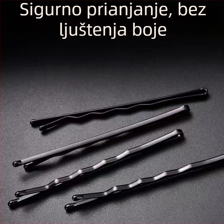 Klip za kosu s jednim barom, za makeup umjetnike, debeli i čvrsti, crni