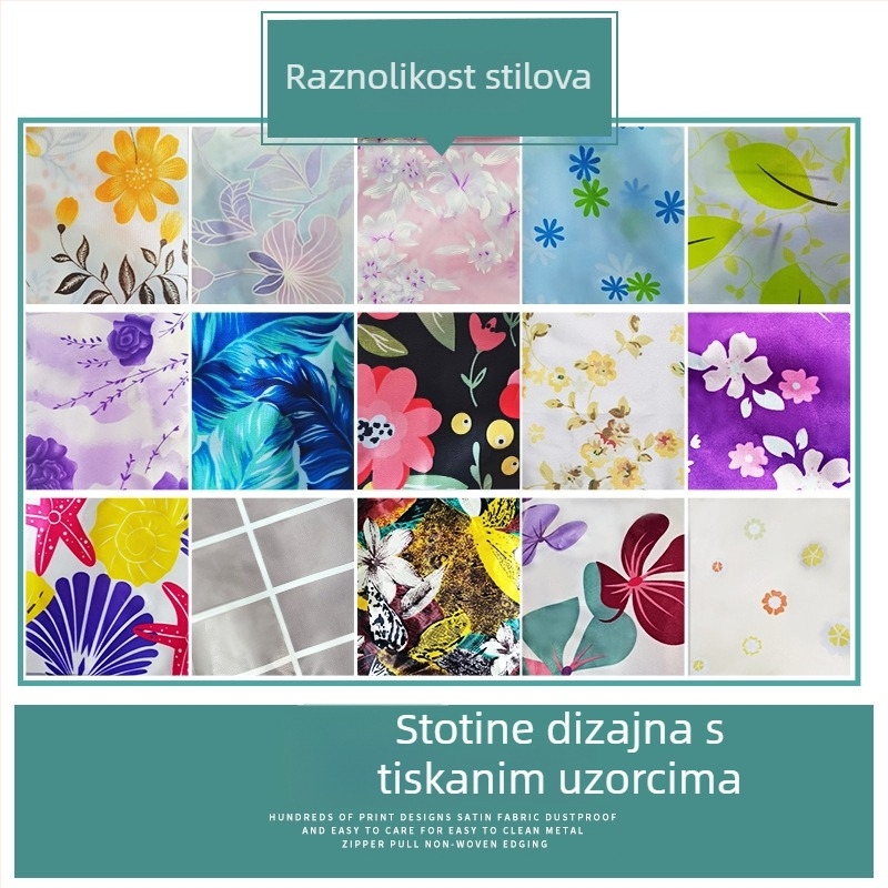 Zaštitna navlaka za perilicu rublja od satenskog materijala, s preklopnim poklopcem, bubnjasti tip, potpuno pokriveno, za perilice s jednim ili dvostrukim bubnjem