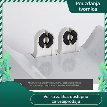 T8 LED dvostruka cijev s poklopcem, nosač LED cijevi, duga ravna cijev, zaštita očiju, visoka svjetlina