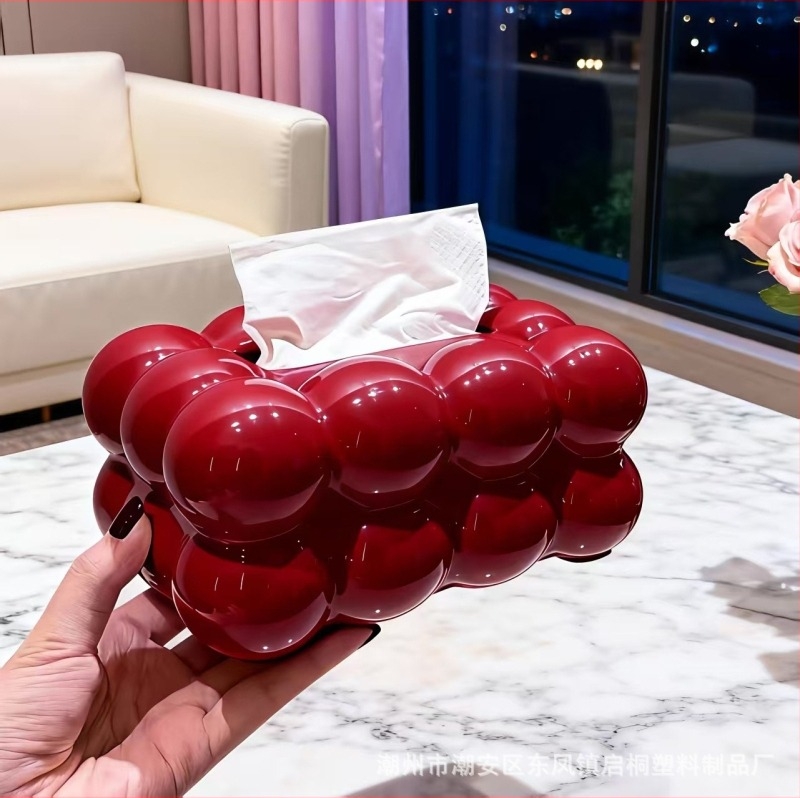 Crvena kutija za ubruse za kućnu upotrebu — elegantna kutija za ubruse za dnevni boravak i blagovaonu