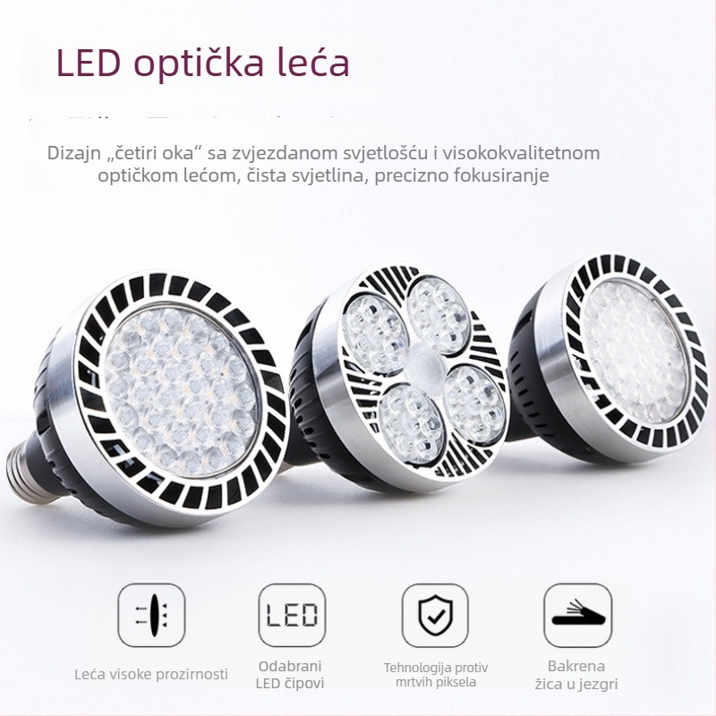 Par30 LED COB izvor svjetla, E27 navoj, tračno osvjetljenje za trgovine, 45W