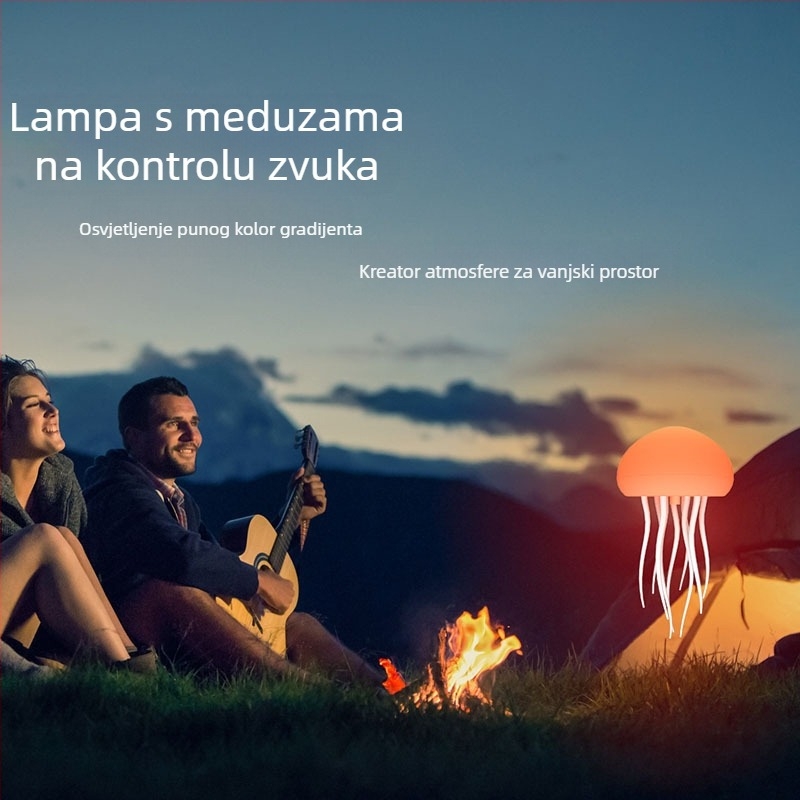 Lampa meduza s glasovnim upravljanjem, patentirana, pokretno svjetlo, napajanje baterijom