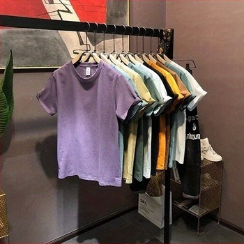Muška majica s kratkim rukavima, ice silk, casual, jednobojna, okrugli izrez, japanski stil, proljeće-ljeto 2025