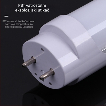 1,2 m T8 LED cijev sa nosačem, aluminijsko-plastična dijeljena LED cijev, prilagodljiva