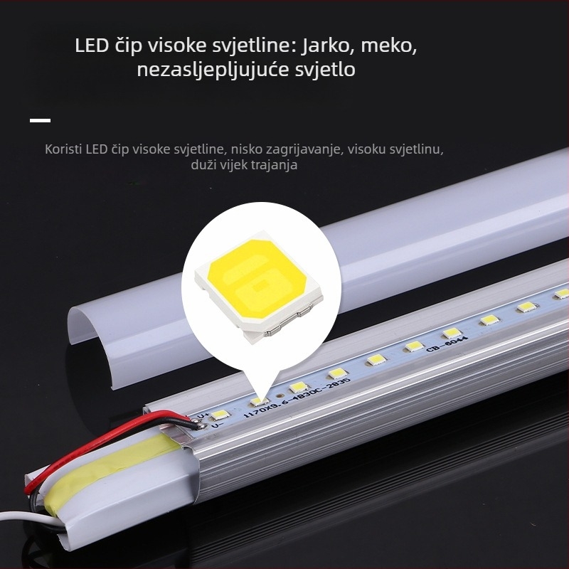 1,2 m T8 LED cijev sa nosačem, aluminijsko-plastična dijeljena LED cijev, prilagodljiva