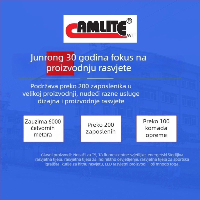 1,2 m LED integrirana cijev, T5 četvrtasti plastični kućište, T8 integrirana lampa s nosačem