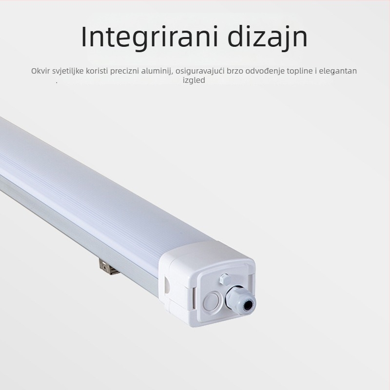 LED svjetlo s aluminijsko-plastičnim kućištem, IP65, otporno na vlagu, sa senzorom, za garažu i podrum, 40W, 5200 lm, visoka svjetlina