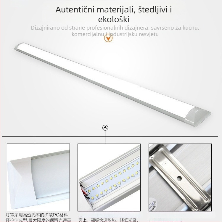 LED lampica za pročišćavanje s integriranim nosačem, otporna na vlagu i prašinu, kompatibilna s DC/AC ulazom 12V/24V/36V/220V