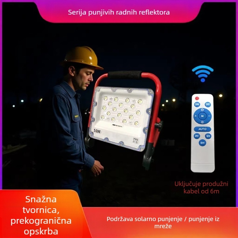 Vanjski vodootporni LED floodlight visokog sjaja za vrt, prijenosna punjiva ručna svjetiljka