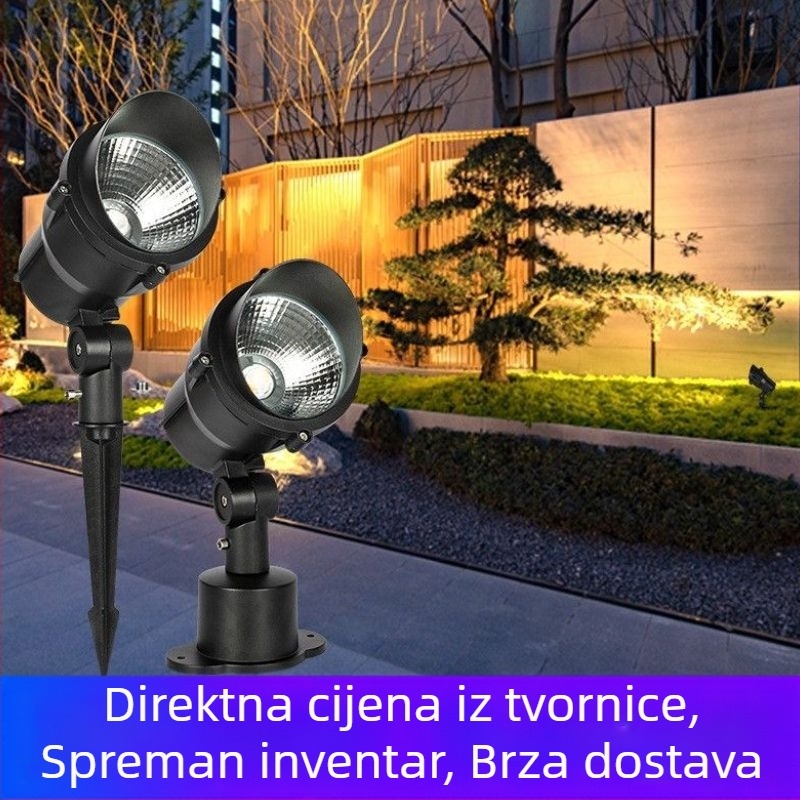 Zemaljska vanjska svjetiljka za dvorište i vrt, COB reflektor za drveće, krajinsko osvjetljenje