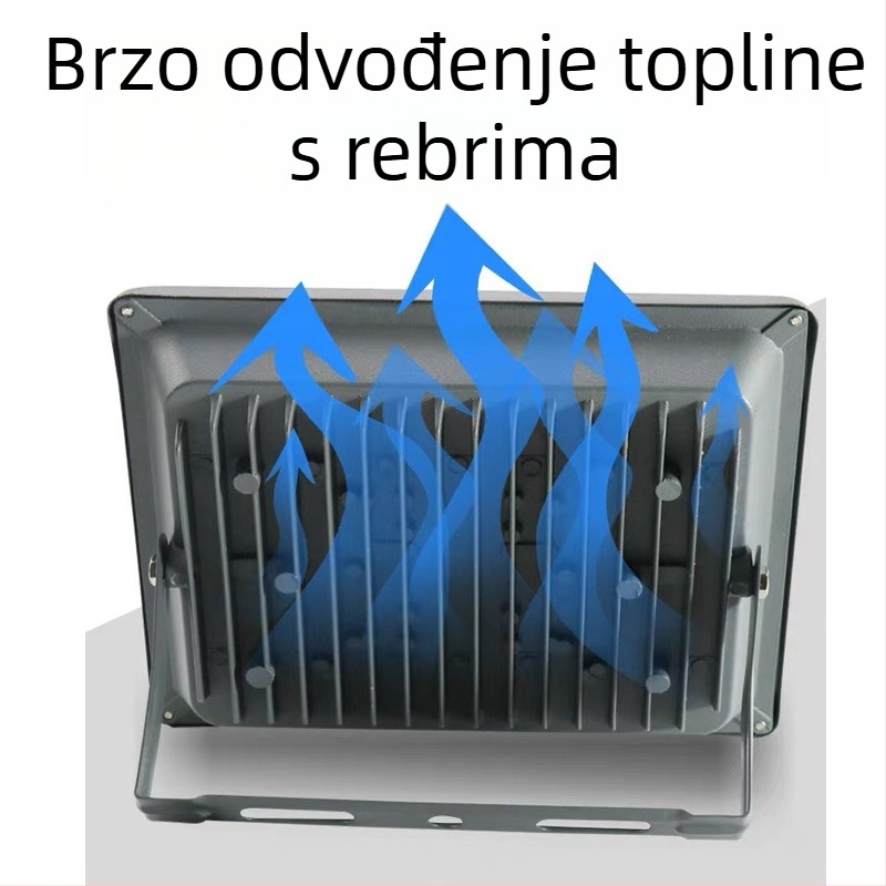 Vanjski vodootporni LED floodlight s COB-om, visok jas, projekcijsko svjetlo, 200–1000W