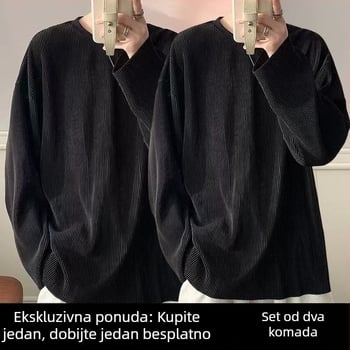 Muška majica s dugim rukavima od ice-silk, zaštita od sunca, ljetni dizajn, nišni stil, inspirirano korejskim stilom, udoban slobodan kroj