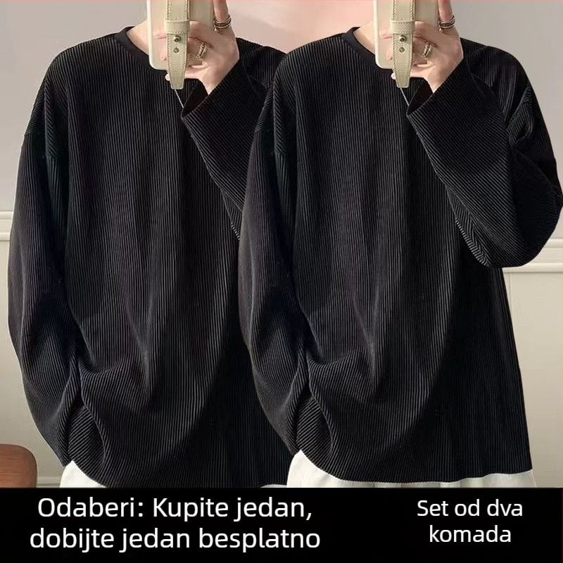 Muška majica s dugim rukavima od ice-silk, zaštita od sunca, ljetni dizajn, nišni stil, inspirirano korejskim stilom, udoban slobodan kroj
