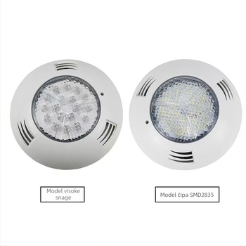 LED podvodno svjetlo za bazen, 12V/24V, RGB, bežični daljinski upravljač, zidni nosač, IP68