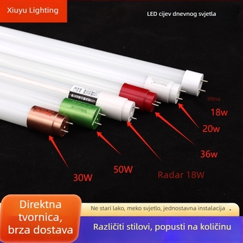LED fluoroscentna cijev, T8, 1,2 m, s poklopcem, dugi nosač za montažu