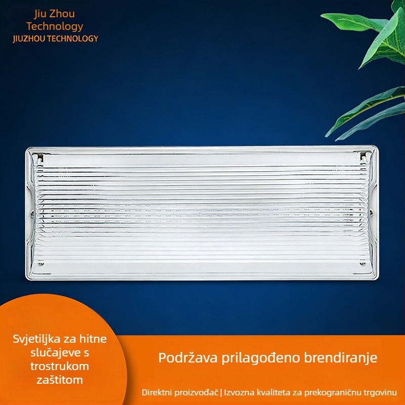 LED hitna svjetiljka za požarnu sigurnost, LED indikator, punjiva, IP65, trostruka zaštita
