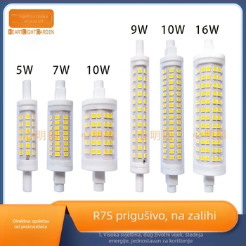 R7S LED kukuruzna lampa, 78 mm, 20W, keramička, bez treperenja, dvostrana, 3000K–6000K, 42/48/64/84/96/128 LED