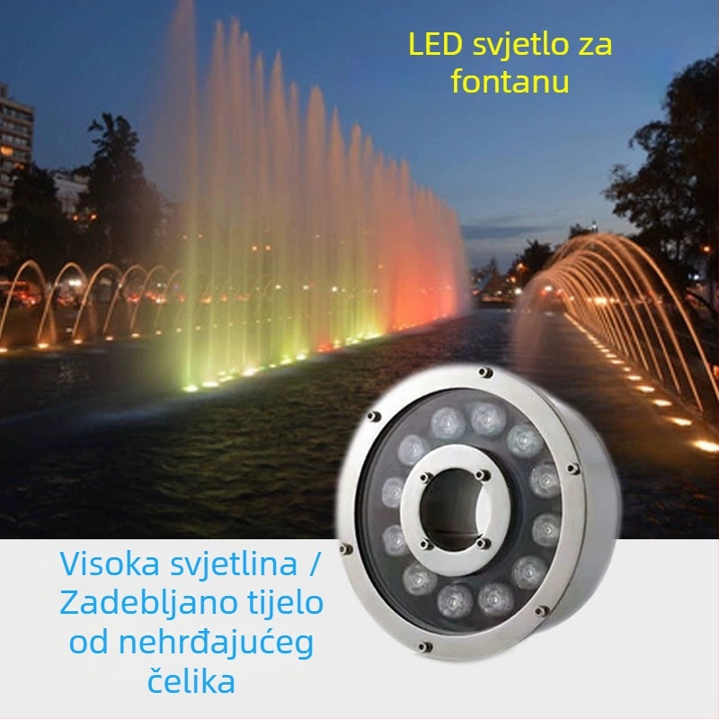 Podvodno LED svjetlo za bazene i ribnjake, fontane, RGB, IP65, 12V/24V