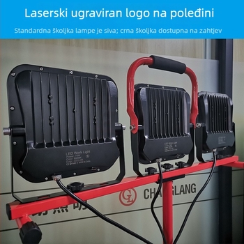 LED radna svjetiljka za radionicu, mobilni reflektor na trokutastom stalku, vanjsko građevinsko osvjetljenje