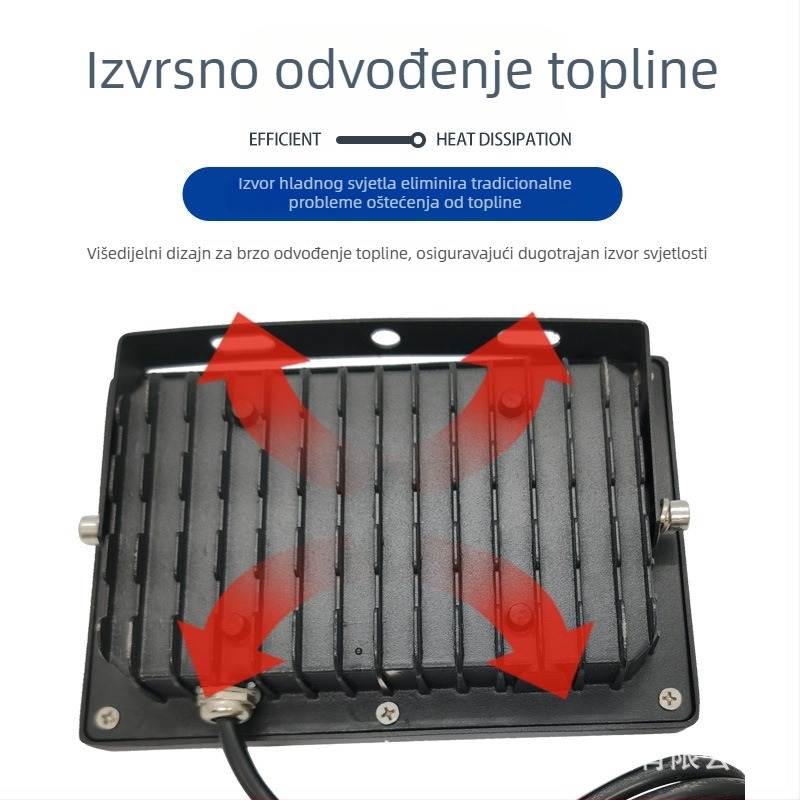 Vanjski vodootporni UV LED reflektor s aluminijskim kućištem, širok raspon napona, 275 nm, IP65