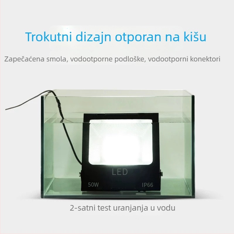 LED floodlight za vanjske tvornice i tunelske projekte, 50W/100W/200W, aluminijsko kućište, IP66, kut zračenja 120°