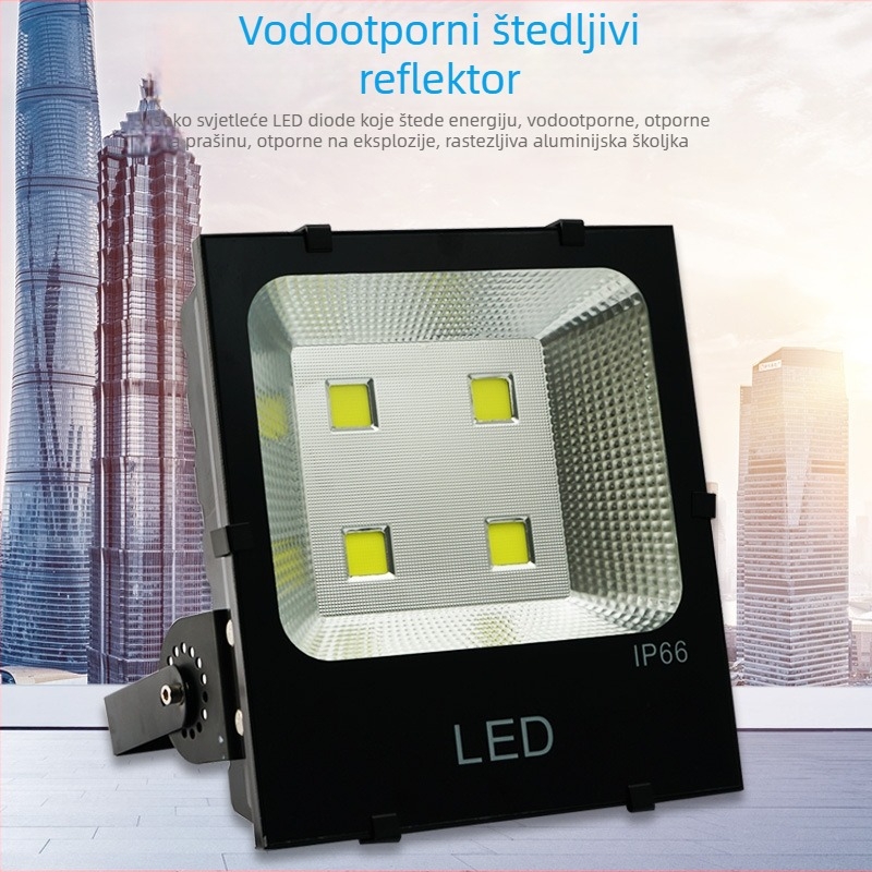 LED floodlight za vanjske tvornice i tunelske projekte, 50W/100W/200W, aluminijsko kućište, IP66, kut zračenja 120°