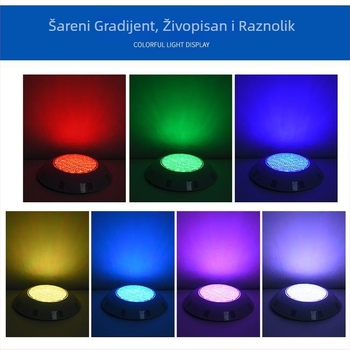 LED podvodno svjetlo za bazene - šaroliko osvjetljenje, zidna svjetiljka za bazen i fontanu, vodootporno krajolinsko osvjetljenje, 12V-24V, IP68