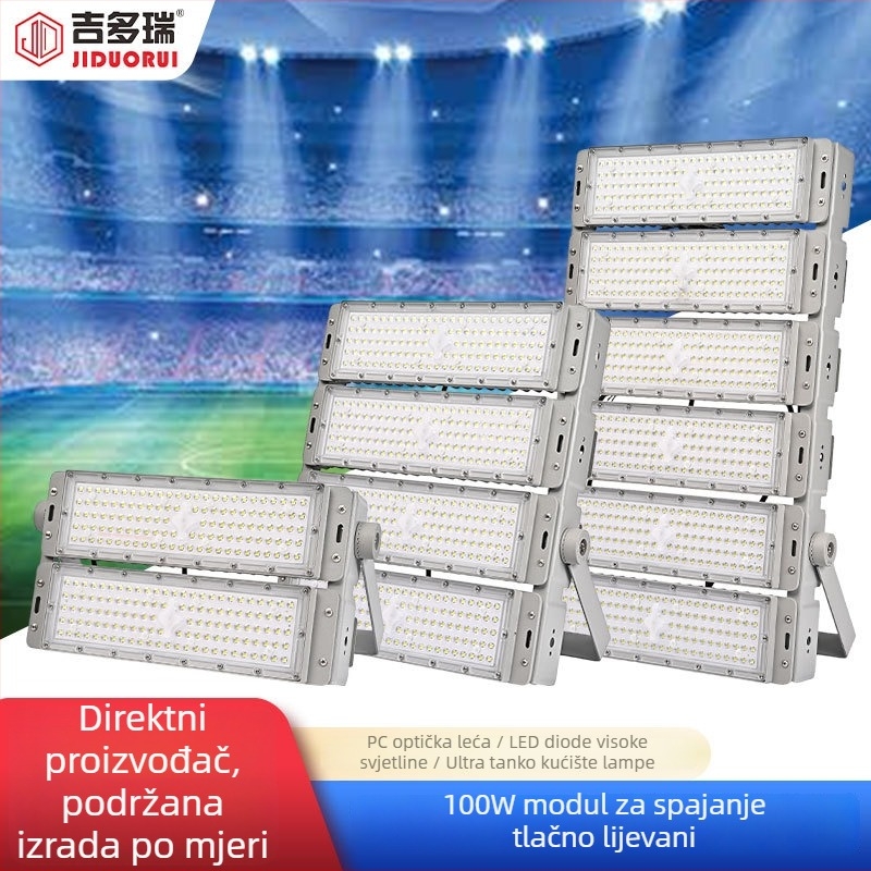 100W LED modul s lijevano aluminijskim kućištem, vanjski vodootporni floodlight za dvorište, trg i tunel