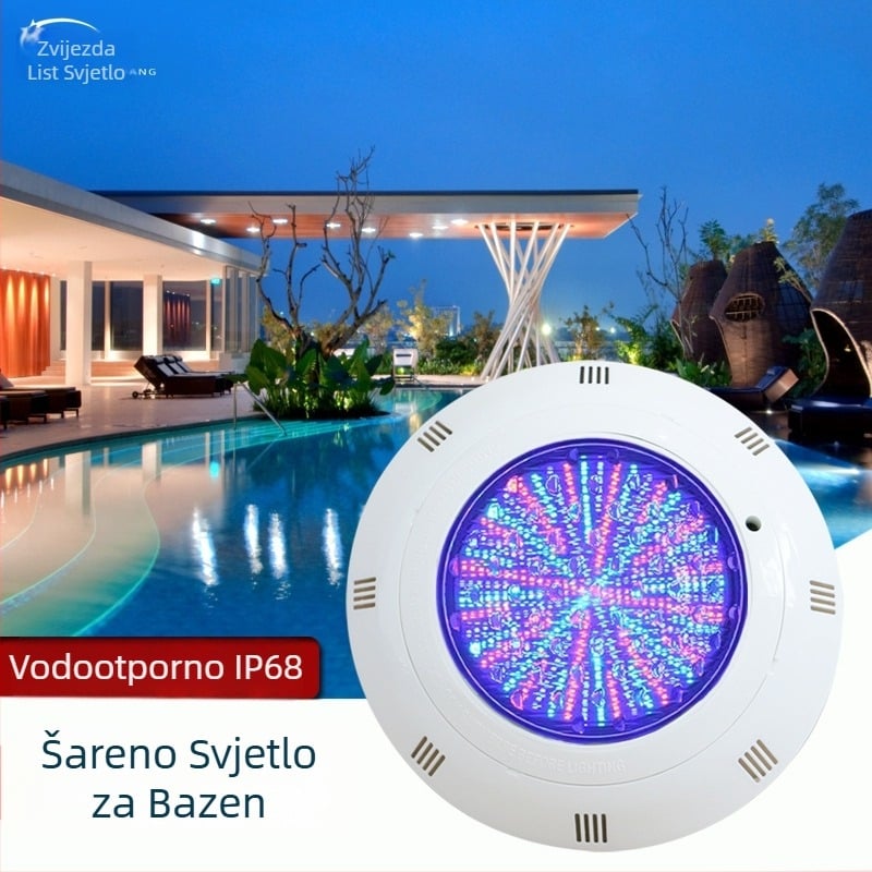 LED rasvjeta za bazen, zidna IP68, podvodna svjetiljka 12W/18W, višebojna s daljinskim upravljačem
