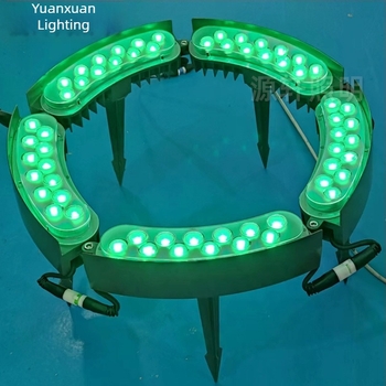 Vanjska solarna LED lampa za omatanje oko drveta s prstenastim držačem, 12W RGB floodlight za dvorište i krajolik