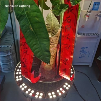 Vanjska solarna LED lampa za omatanje oko drveta s prstenastim držačem, 12W RGB floodlight za dvorište i krajolik