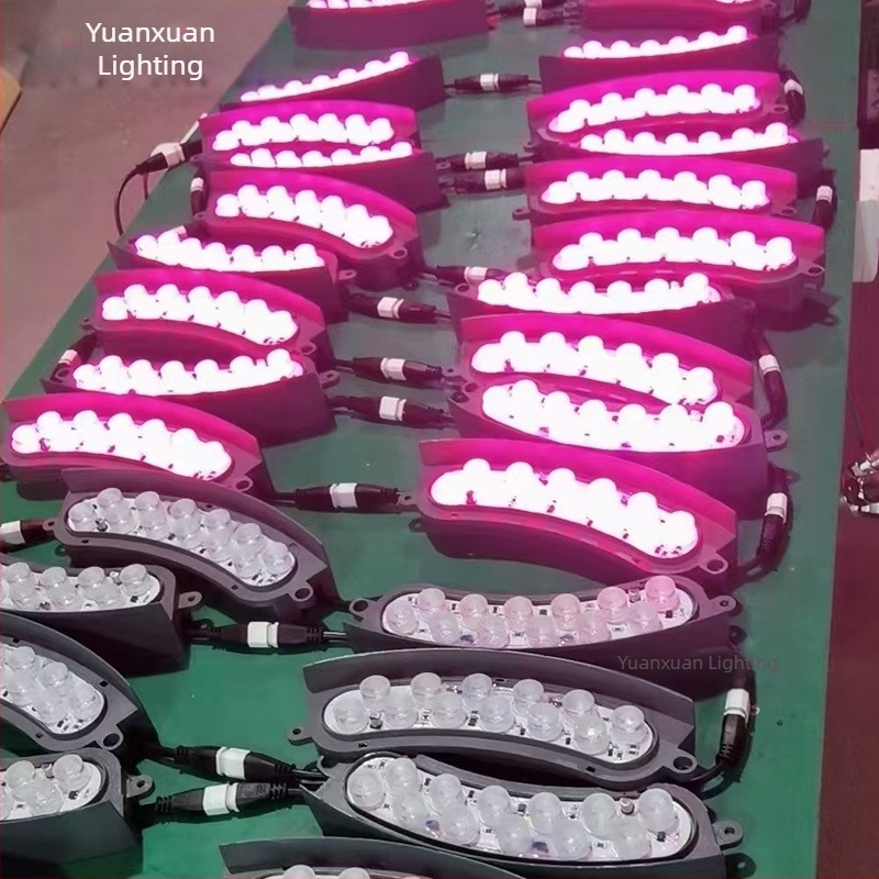 Vanjska solarna LED lampa za omatanje oko drveta s prstenastim držačem, 12W RGB floodlight za dvorište i krajolik