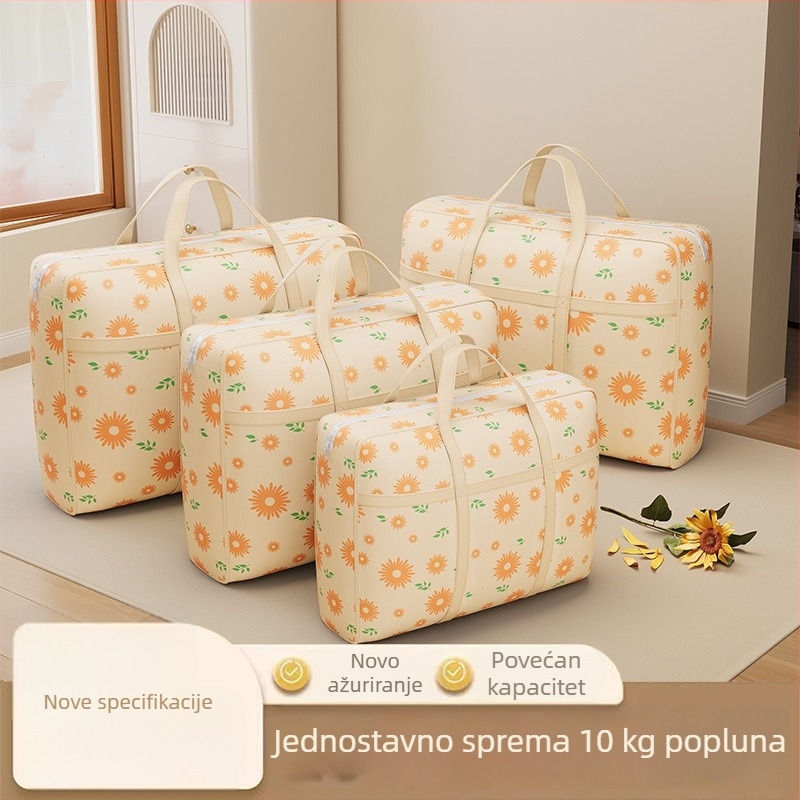 H-stil torba za deke i odjeću, prijenosna vreća za preseljenje, sklopiva kutija za pohranu za spavaću sobu, veliki kapacitet