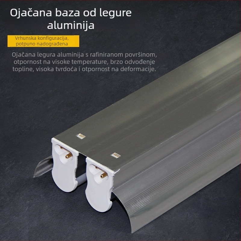 T5 integrirani LED nosač za cijev s jednim ili dvostrukim poklopcem i prekidačem, aluminijsko kućište, duljina 1,18 m, 36 W, 1800 lm, 180° snop, G13 baza