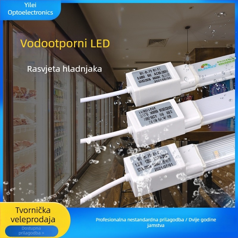 LED svjetlosna trubica duljine 1,2 m, 220V, IP65, vodootporna za zamrzivač/hladnjak i akvarij