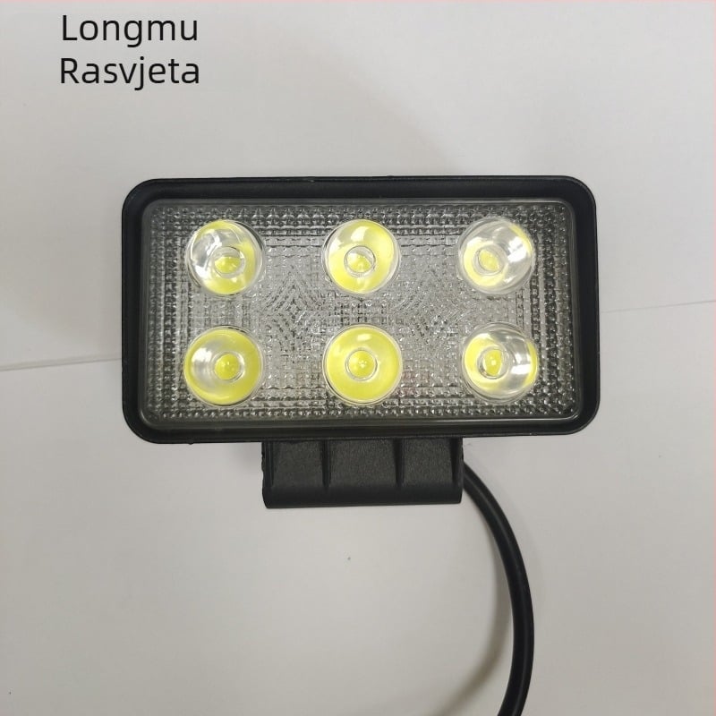 Dvodijelna 18W LED radna svjetiljka za automobil – LED trak, svjetlo za inspekciju, inženjerska pomoć, teška dnevna rasvjeta