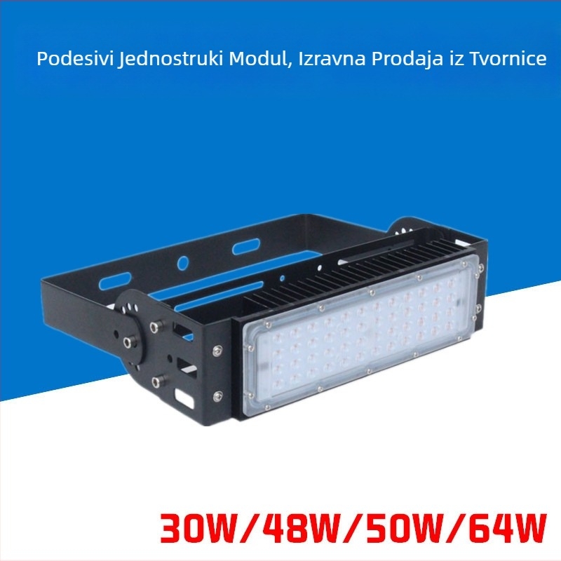LED modulni kućište reflektora 50W s podesivim kutem 25°/60°/90°, tunelski modul svjetla