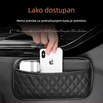 Sklopivi unutarnji organizator automobila s ljepivom pozadinom, džepom za telefon i višenamjenskim skladištem