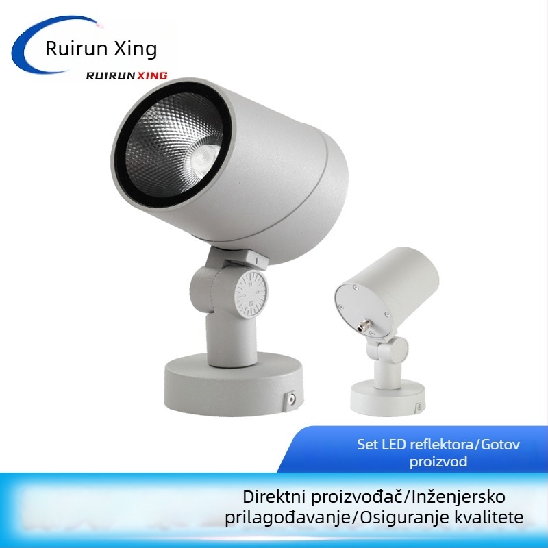 LED rasvjeta za drveće – okrugli ugrađeni set projektora u tlo, 20W, 5000 lm, 30° snop, aluminijsko kućište, 80 CRI