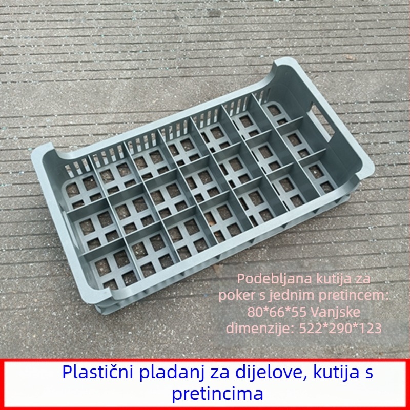 Plastična kutija za pohranu s pregradama za kartice, ojačani organizator za hardver i auto dijelove, mogućnost slaganja, 21 pretinac