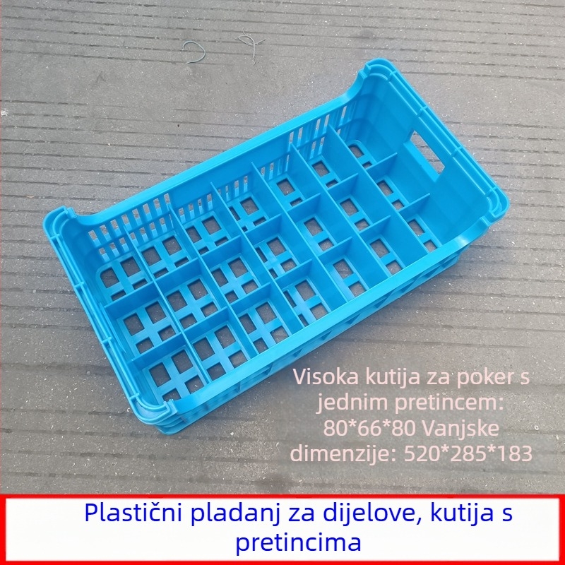Plastična kutija za pohranu s pregradama za kartice, ojačani organizator za hardver i auto dijelove, mogućnost slaganja, 21 pretinac