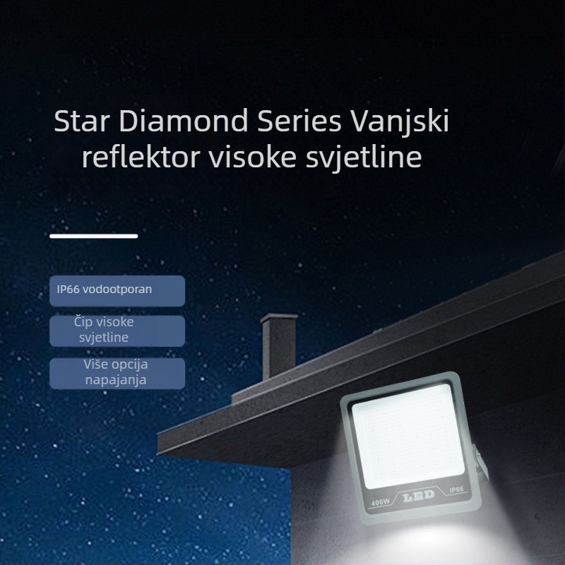 Vanjsko aluminijsko kućište COB reflektora s kvadratnom lećom, lijevano