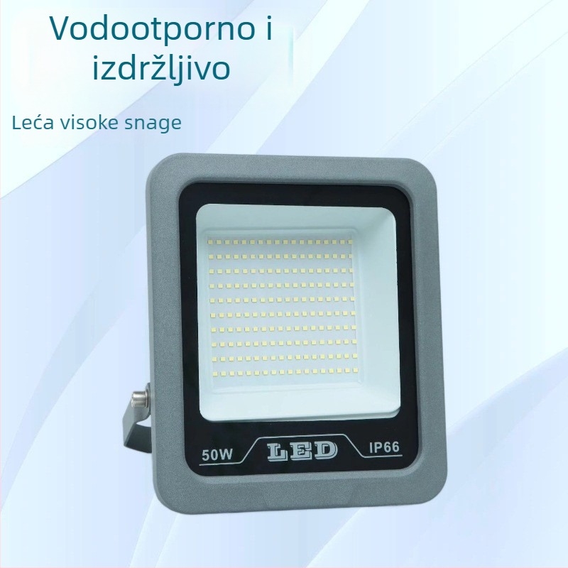 Vanjsko aluminijsko kućište COB reflektora s kvadratnom lećom, lijevano