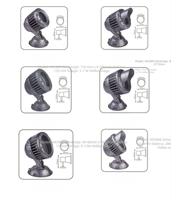 Kućište LED reflektora, aluminijski, COB 10W/20W/30W i LED 5W/12W/18W