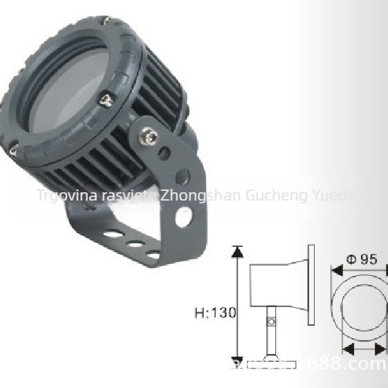 LED kućište za flood light, vanjska vodootporna 3W, set za osvjetljenje drveta