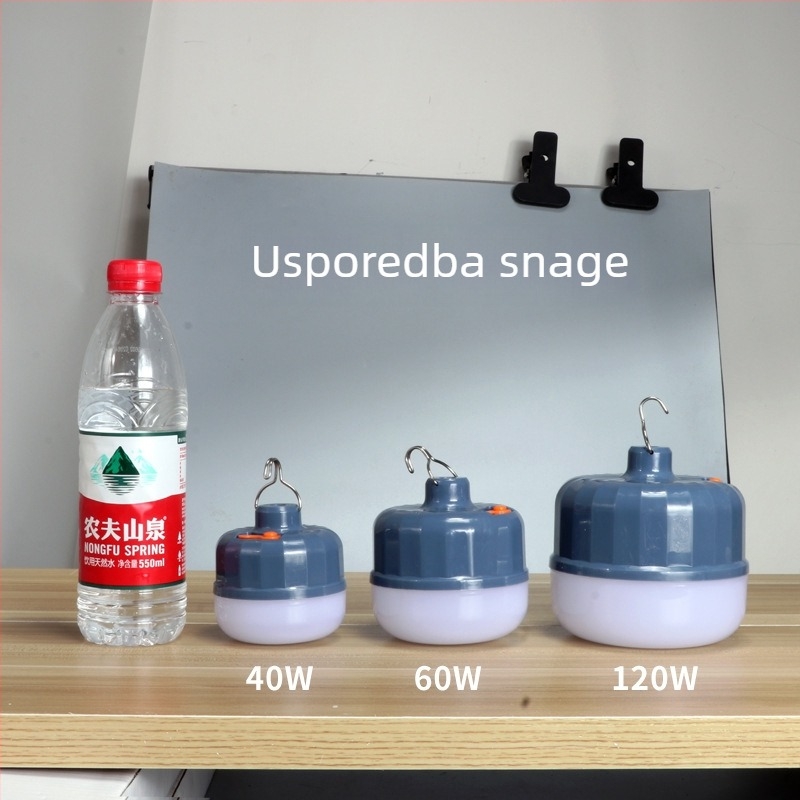 Prijenosna LED ultra jaka lampica za štandove noćnih tržnica — nužno osvjetljenje, lampica s klipsom i teleskopskim nosačem