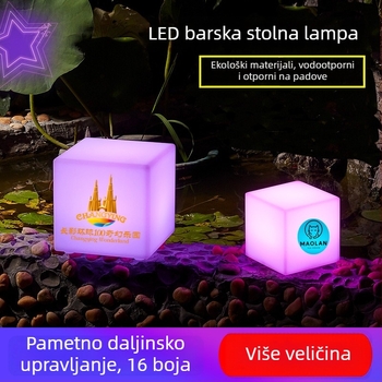 LED sjajna kvadratna stolna svjetiljka za barove i restorane
