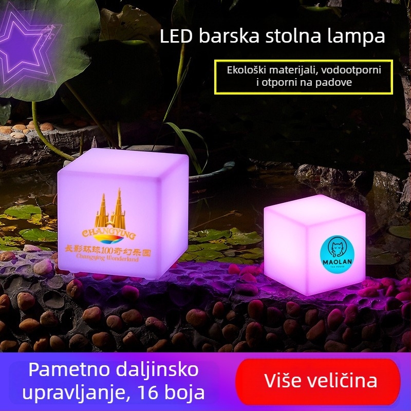 LED sjajna kvadratna stolna svjetiljka za barove i restorane